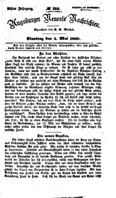 Augsburger neueste Nachrichten Dienstag 4. Mai 1869