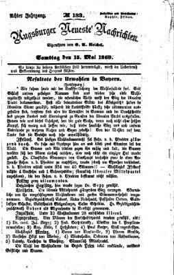 Augsburger neueste Nachrichten Samstag 15. Mai 1869