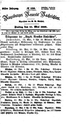 Augsburger neueste Nachrichten Freitag 21. Mai 1869