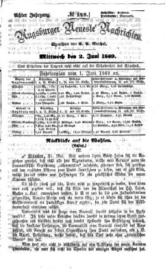 Augsburger neueste Nachrichten Mittwoch 2. Juni 1869