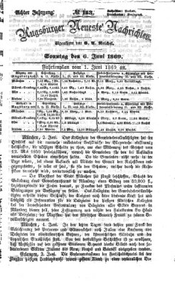 Augsburger neueste Nachrichten Sonntag 6. Juni 1869