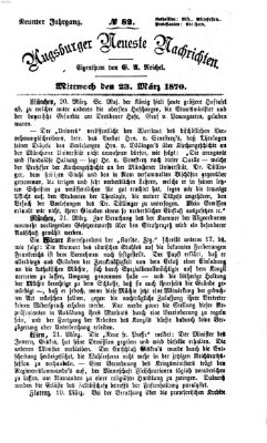 Augsburger neueste Nachrichten Mittwoch 23. März 1870