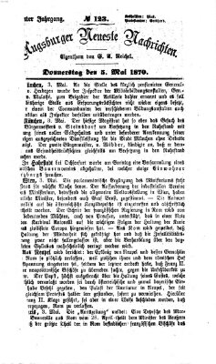 Augsburger neueste Nachrichten Donnerstag 5. Mai 1870