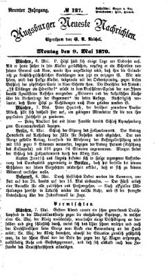 Augsburger neueste Nachrichten Montag 9. Mai 1870