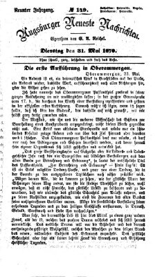 Augsburger neueste Nachrichten Dienstag 31. Mai 1870