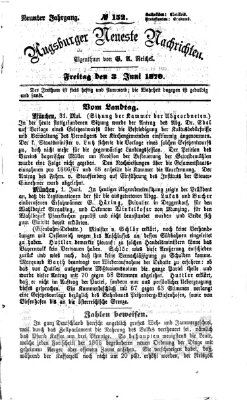 Augsburger neueste Nachrichten Freitag 3. Juni 1870