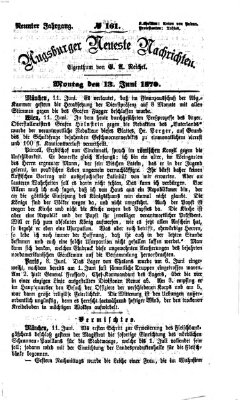 Augsburger neueste Nachrichten Montag 13. Juni 1870