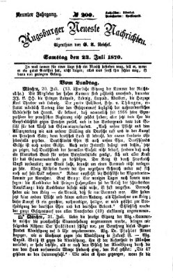 Augsburger neueste Nachrichten Samstag 23. Juli 1870