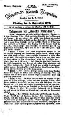 Augsburger neueste Nachrichten Dienstag 6. September 1870
