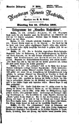 Augsburger neueste Nachrichten Dienstag 25. Oktober 1870