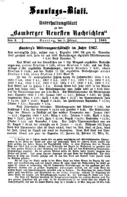 Bamberger neueste Nachrichten Sonntag 9. Februar 1868