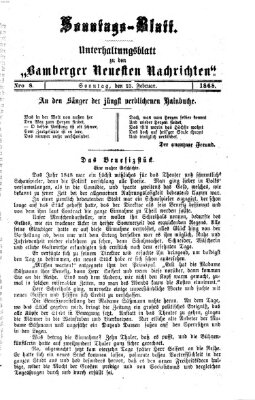 Bamberger neueste Nachrichten Sonntag 23. Februar 1868