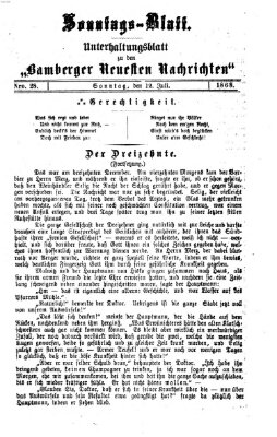 Bamberger neueste Nachrichten Sonntag 12. Juli 1868