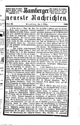 Bamberger neueste Nachrichten Dienstag 3. März 1868