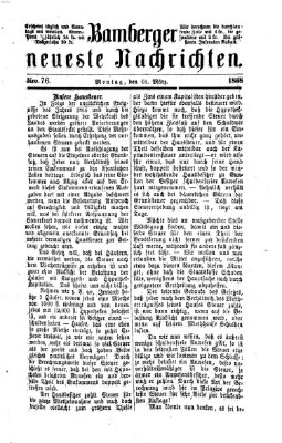 Bamberger neueste Nachrichten Montag 16. März 1868