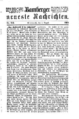 Bamberger neueste Nachrichten Mittwoch 5. August 1868
