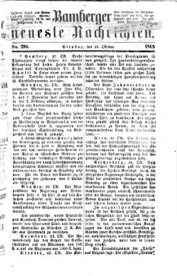 Bamberger neueste Nachrichten Dienstag 27. Oktober 1868