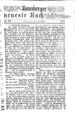 Bamberger neueste Nachrichten Montag 2. November 1868