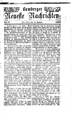 Bamberger neueste Nachrichten Freitag 19. Februar 1869