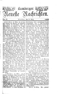 Bamberger neueste Nachrichten Dienstag 23. März 1869