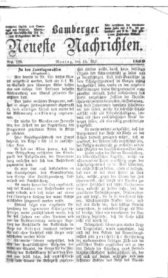 Bamberger neueste Nachrichten Montag 10. Mai 1869