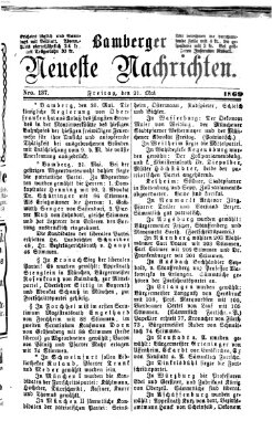 Bamberger neueste Nachrichten Freitag 21. Mai 1869