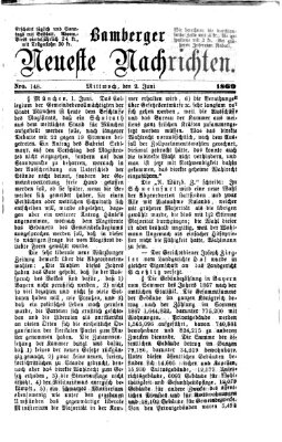 Bamberger neueste Nachrichten Mittwoch 2. Juni 1869