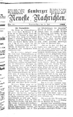 Bamberger neueste Nachrichten Donnerstag 15. Juli 1869