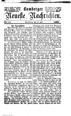 Bamberger neueste Nachrichten Dienstag 27. Juli 1869