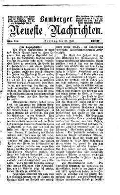 Bamberger neueste Nachrichten Freitag 30. Juli 1869
