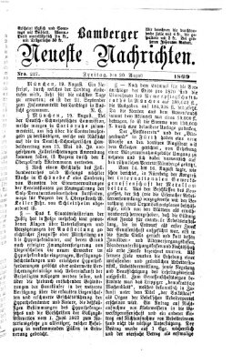 Bamberger neueste Nachrichten Freitag 20. August 1869