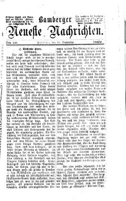 Bamberger neueste Nachrichten Freitag 10. September 1869