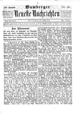 Bamberger neueste Nachrichten Mittwoch 27. Oktober 1869