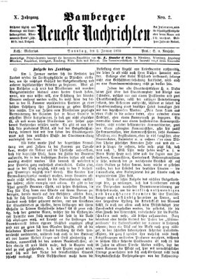 Bamberger neueste Nachrichten Sonntag 2. Januar 1870
