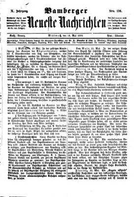 Bamberger neueste Nachrichten Mittwoch 18. Mai 1870