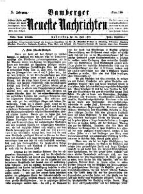 Bamberger neueste Nachrichten Donnerstag 30. Juni 1870
