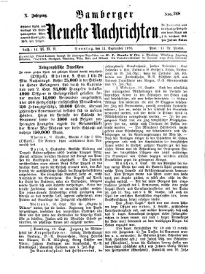 Bamberger neueste Nachrichten Sonntag 11. September 1870