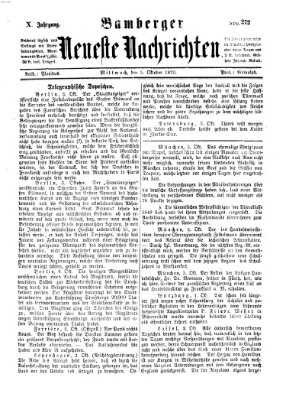 Bamberger neueste Nachrichten Mittwoch 5. Oktober 1870
