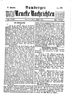 Bamberger neueste Nachrichten Sonntag 9. Oktober 1870