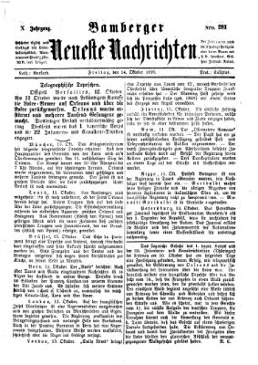 Bamberger neueste Nachrichten Freitag 14. Oktober 1870