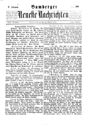 Bamberger neueste Nachrichten Donnerstag 20. Oktober 1870