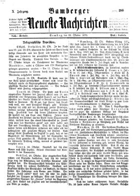 Bamberger neueste Nachrichten Samstag 22. Oktober 1870