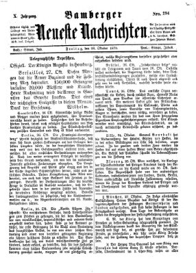 Bamberger neueste Nachrichten Freitag 28. Oktober 1870