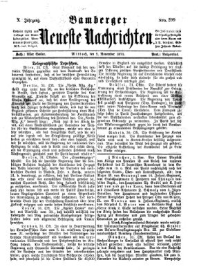 Bamberger neueste Nachrichten Mittwoch 2. November 1870