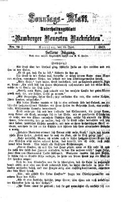 Bamberger neueste Nachrichten Sonntag 13. Juni 1869