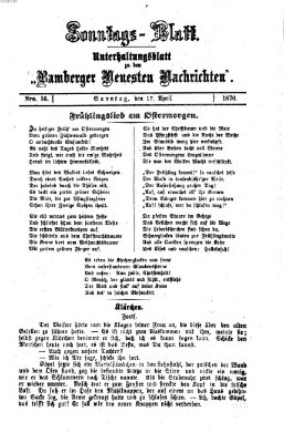 Bamberger neueste Nachrichten Sonntag 17. April 1870