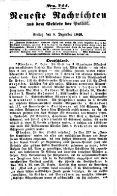 Neueste Nachrichten aus dem Gebiete der Politik (Münchner neueste Nachrichten) Freitag 8. Dezember 1848