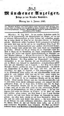 Neueste Nachrichten aus dem Gebiete der Politik (Münchner neueste Nachrichten) Montag 1. Januar 1849