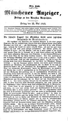 Neueste Nachrichten aus dem Gebiete der Politik (Münchner neueste Nachrichten) Freitag 25. Mai 1849