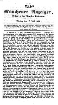 Neueste Nachrichten aus dem Gebiete der Politik Dienstag 17. Juli 1849